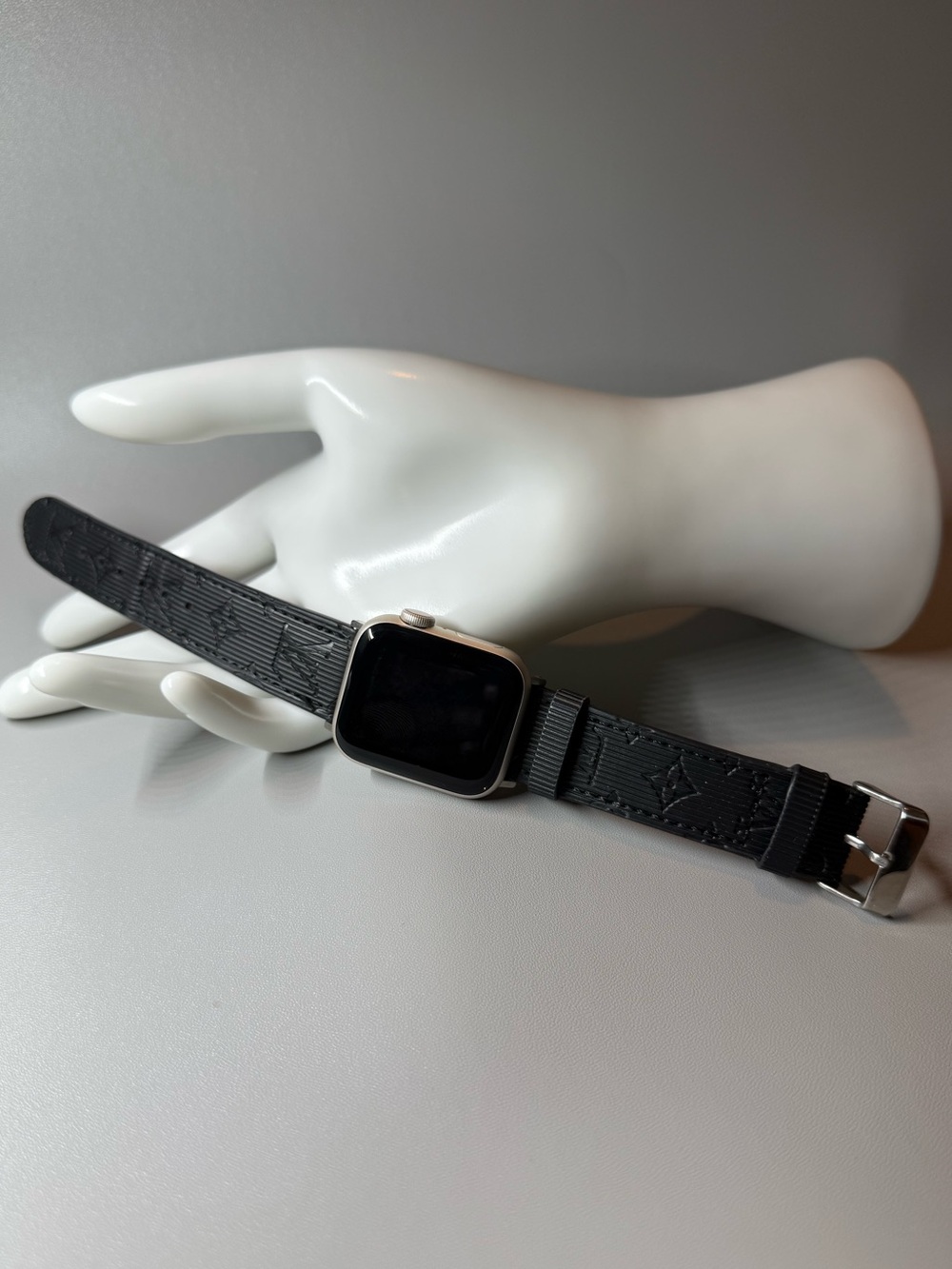 Smartwatch with Black Embossed Strap (Not LV)